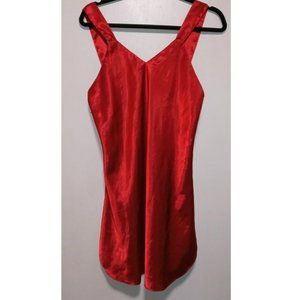 Red satin chemise